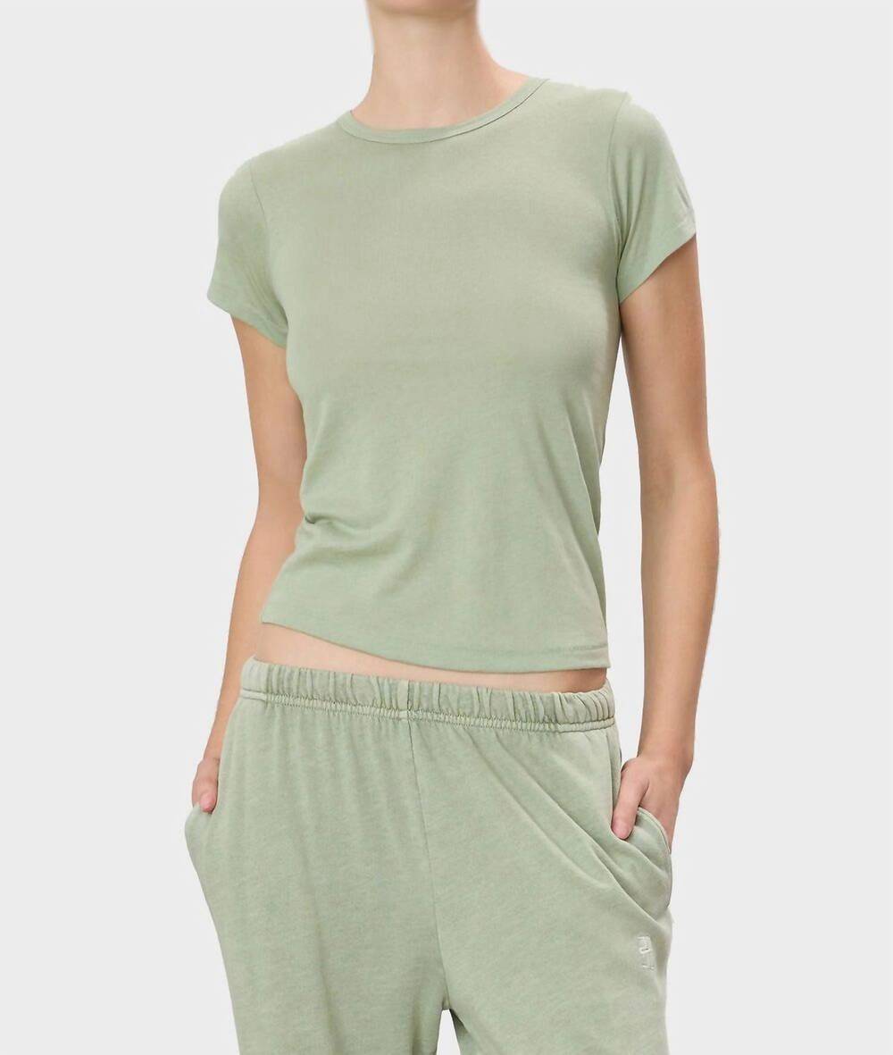 NEW ETERNE classic fitted crewneck tee in sage